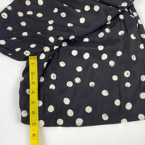 Black and white polkadot zip up retro regency pleated flare pin up skirt small - Picture 4 of 14